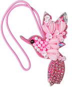 Pink Hummingbird Bag Charm