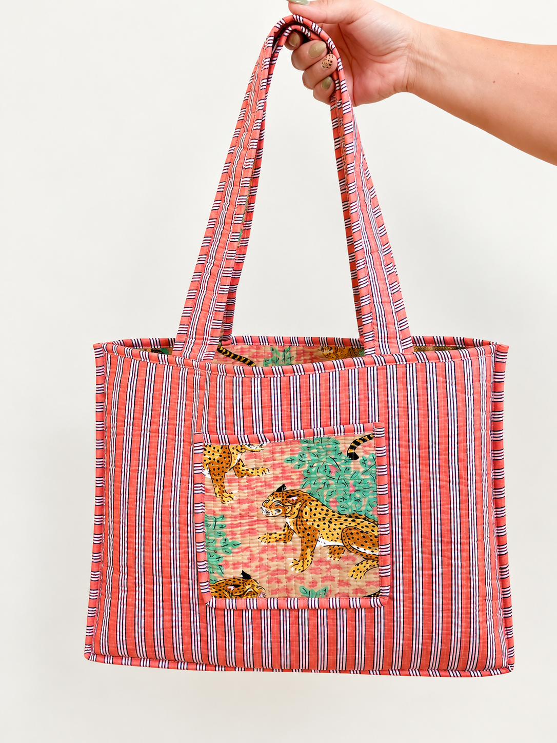 🌸 💛 Reversible Ruffle Tote Gold Leopard 💛 🌸