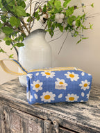 Hair Tool Bags -  Blue Daisies