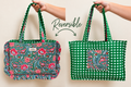 🌸💚 Reversible Ruffle Tote