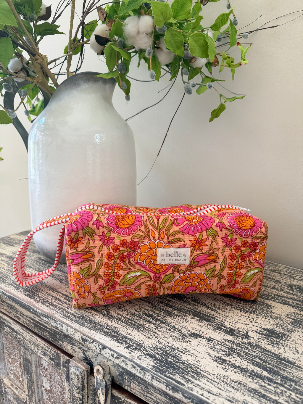 Hair Tool Bags - Orange Floral
