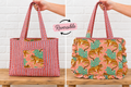 🌸 💛 Reversible Ruffle Tote Gold Leopard 💛 🌸