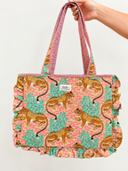 🌸 💛 Reversible Ruffle Tote Gold Leopard 💛 🌸