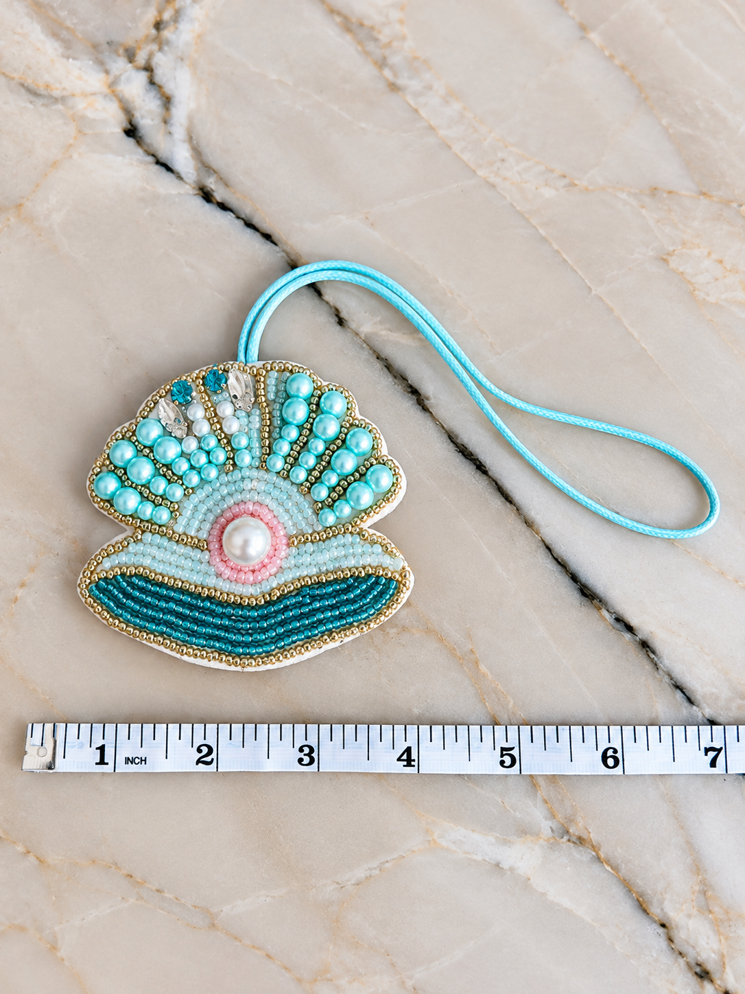 Turquoise Shell Bag Charm