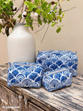 Set of 3 Makeup Bags -  Blue Shell
