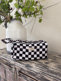 Hair Tool Bags - Black / White Checkered