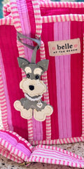 Grey Dog Bag Charm