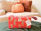 Hair Tool Bags - Orange / Pink Striped Leopard