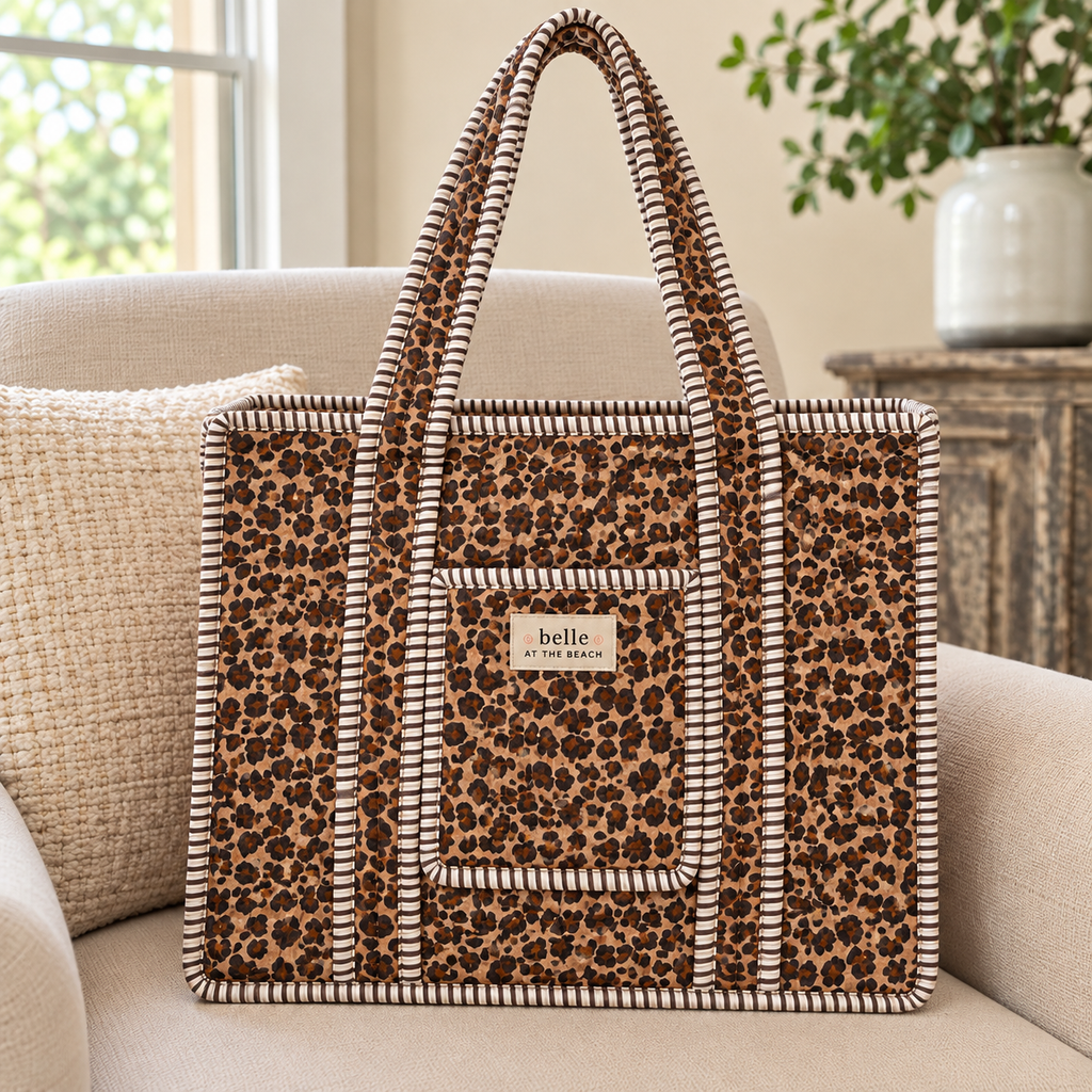Maxi Compartment Tote - Leopard Print