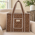 Maxi Compartment Tote - Leopard Print