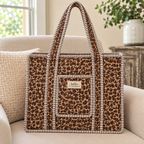 Maxi Compartment Tote - Leopard Print