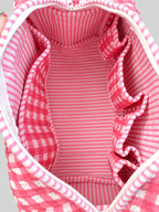Hair Tool Bags - Pink White Checkered