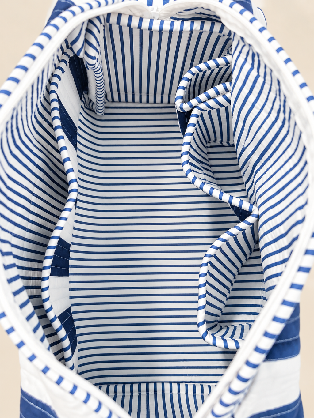 Hair Tool Bags - Navy & White Stripes