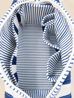 Hair Tool Bags - Navy & White Stripes