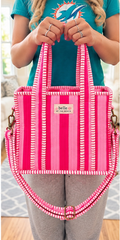 Mini Pink Stripe tote