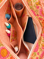 Maxi Compartment Tote - Orange Floral