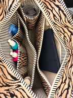 Maxi Compartment Tote - Zebra Print