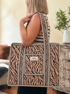 Maxi Compartment Tote - Zebra Print